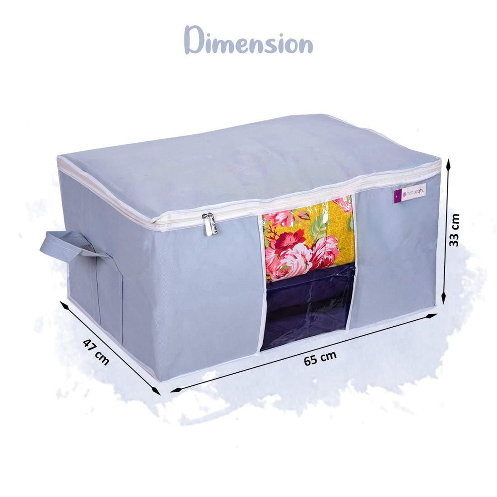 Storage Bag-UnderBed Blanket Storage Bag Covers With Handles(Set of 2) of 66 liter